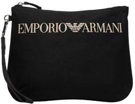 Emporio Armani Unisex Logo Bag Pouch, Schwarz, One Size