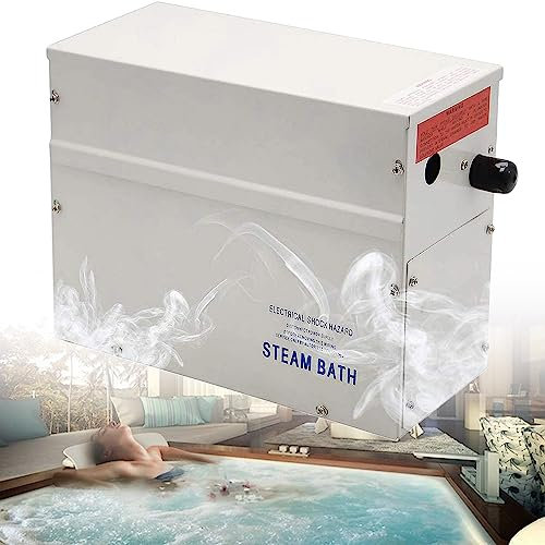 ANXYYDS Generatore di Vapore autosvuotante Commerciale Sistema Doccia Generatore di bagni di Vapore Domestici Spa da 30 Minuti a 12 Ore Scarico Automatico 95-131 ℉,3KW