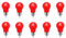 ZFQ 10er Pack Farbige 3W LED Glühbirnen, Exquisite Birnenform E27 Beleuchtung Glühbirnen, bunte glühbirnen, AC220V, Rot, für Party Halloween Hochzeit Weihnachten Bar Weihnachtsdekoration