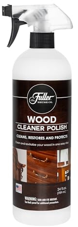 Fuller Brush Wood Polish & Cleaner – Conditions, Shines & Protects Wood Surfaces – Removes Dust, Smudges & Stains – Safe for Furniture, Cabinets, Tables & Trim - (Bottle with Sprayer - Pack of 1)
