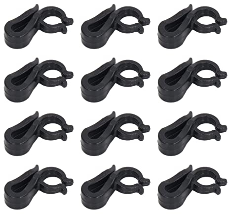 Belupai 120 Stück Weihnachtslicht-Clips, Urlaubslicht-Clips, Wetterfeste Außenrinnen-Clip-Haken für Weihnachtsdekoration, Lichterketten, Außenlicht-Clip für Halloween, Weihnachten(Schwarz)