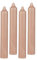 4er Pack Rustikale Stabkerzen H:25 cm Ø:3,8 cm diverse Farben Brenndauer 22 Stunden Kerze Advent Weihnachten Deko, Farbe:Desert Rose