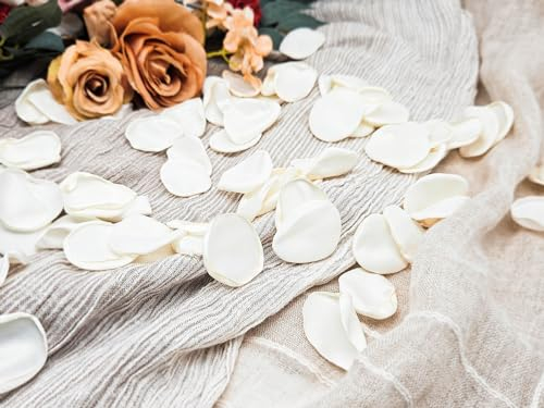 ZYOOO 200 Stück Künstliche Rosenblätter Beige,Blütenblätter Seide Stoffblätter Romantische Dekoration für Hochzeiten, Valentinstag, Babyparty,Tischdeko,Geschenkboxen dekorieren