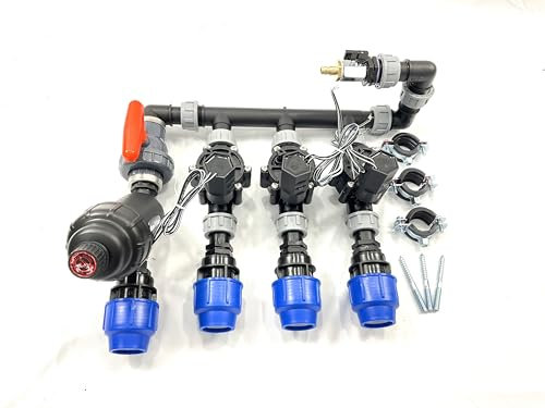 A.N. - Regenengel easystart Verteiler Set Pro Rohranschlüsse 32 mm 1 Wandverteiler Verteilerkonstruktion (3 Zonen)