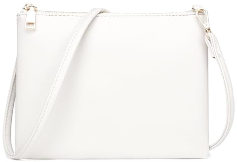 Umhängetasche Klein Damen Schultertasche mit Handgelenkband & Verstellbar Abnehmbar Schultergurt Handy Handytaschen Geldbörse Handtaschen Mode Shoulder Bag Crossbody Tasche(Weiß Handtasche Mädchen)