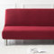 WWQQKJ Sofabezug ohne Armlehnen, einfarbig, 2/3-Sitzer, dehnbar, schmutzabweisender Bezug for Schlafsofa, waschbar, rutschfest, faltbar, Clic-Clac-Sofabezug(H,120-150cm)