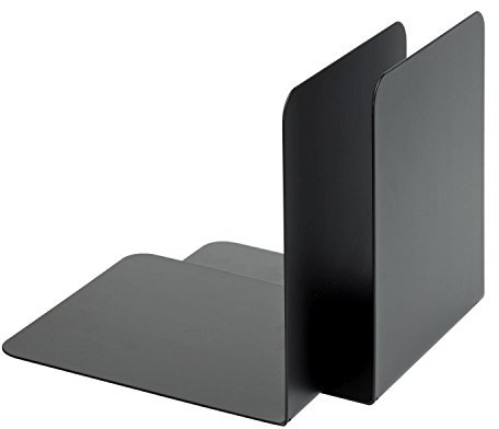Papiertiger Buchstützen aus pulverbeschichtetem Metall (Schwarz, 2 Paar | 125 x 140 x 140)