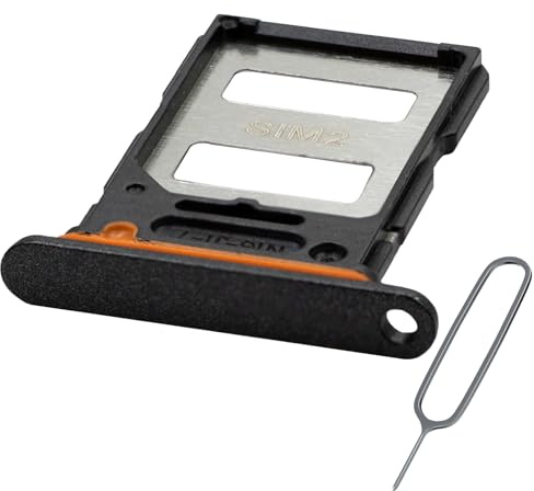 MMOBIEL Dual-SIM- Kartenhalter Kompatibel mit Xiaomi Redmi Note 13 Pro - SIM-Tray - SIM-Kartensteckplatz - SIM-Kartenhalter Ersatz - inkl. SIM-Nadel und Wasserdichtem Gummiring - Schwarz