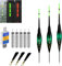 2 Stück Led Posen Angeln Mit Ladegerät Und Akkus, Posen Angeln Mit Gravity Sensing Und Basis, Angel Zubehör Zum Tauchgebiet Angeln Am See, Fluss Oder Teich (3pcs Posen Angeln Set-D)
