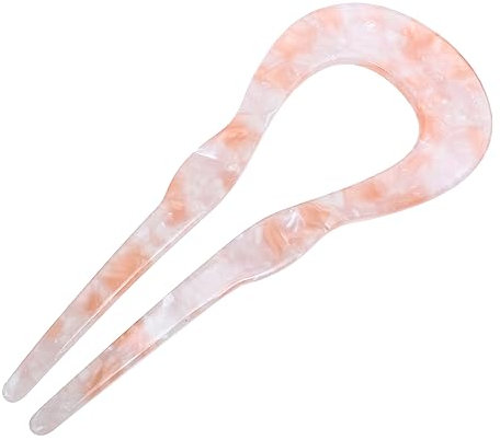 Healeved 2pezzi Fermaglio Per u Shape Acetato Accessorio Elegante Per Acconciature Da Donna Per Chignon e Stili Raffinati Adatto Tutti Tipi Di e Occasioni Speciali