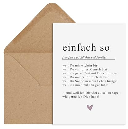 Nastami Postkarte DEFINITION inkl. Briefumschlag (einfach so)