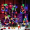 DAZZTIME Luz LED para Ventana con Ventosa,6 Piezas Lámpara de Ventosa de Navidad,Luces Colgantes de Ventana LED,Luz de Ventana Decorativa de Navidad,Ventosa de Luz de Ventana LED,Colgantes Navidad