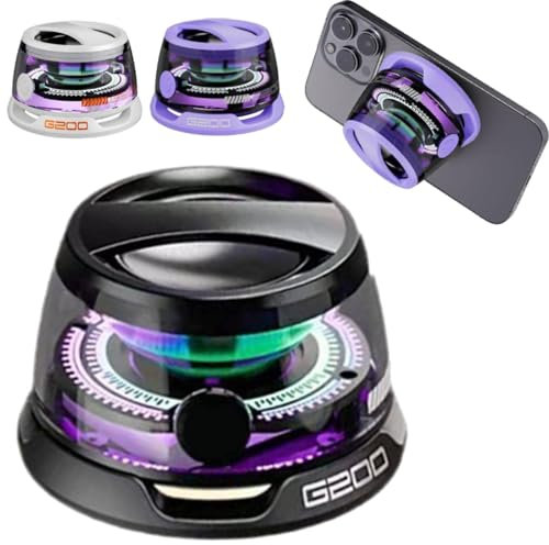 G200 Magnetic Bluetooth Speaker, Wireless Phone Stand Gaming Speaker,Mini Speakers Wireless, Waterproof Portable Speaker for Shower, Outdoor, Golf, Gifts for Teens Christmas Holiday (black)