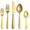 EIUBUIE Goldenes Besteck Set 6 Personen, 30 Teiliges Premium Edelstahl Besteckset, Glänzendes Goldenes Essbesteck mit Messer Gabeln Löffel, Elegantes Tafelbesteck für Haus/Party, Spiegelpoliert