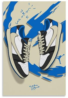 FCTMIWHBN Poster und Drucke auf Leinwand, Motiv Sneakers & Kaws, 30 x 45 cm, ungerahmter Stil