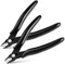 Ainiv Pinza da Taglio Diagonale, 2pz Pinze per Taglierine di Precisione, Pinza elettricista, Spellafili e Tagliafili, Multifunzionale Tronchesi a Filo per Artigianato Creazione Gioielli, Nero