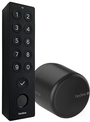 tedee GO2 Serratura Smart con tastiera biometrica a impronta digitale, Serratura intelligente con app e Bluetooth Trasforma il tuo smartphone in una chiave