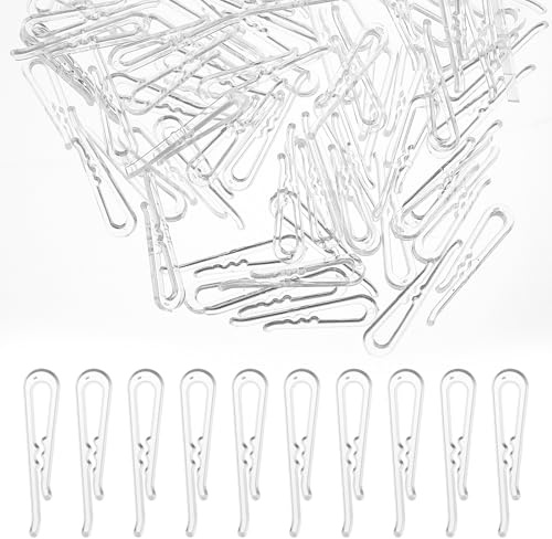 200 Stück Kunststoff Transparente Wäscheklammern,U Form Krokodilklemmen,U Form Hemdklammern,Transparent Alligator Clip,Krawatten,Hemden,Socken,Hosen,Decken,Snacks,Lederbeutel,Übersichtlich Organisiert