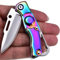 JPCRMOV Folding Multitool Tool, Portable Cutter Color-Coated Titanium Handle with Carabiner Clip for Ideal EDC Tool for Camping, DIY Activities, Hiking - Gift Men