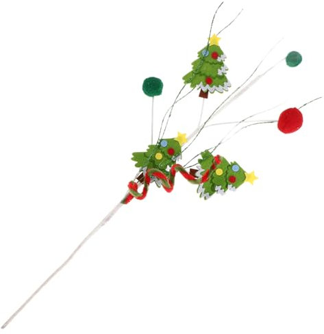 Mobestech Esquejes De Árboles De Navidad Decoración Palitos Rojos y Verdes para Árboles Adornos para Fiestas Casa Manualidades De Navidad