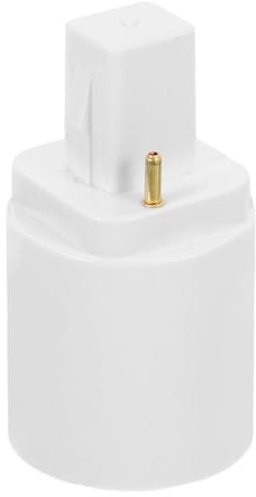 LALAFINA Bulb Adapter Two Prong Lamp Bulb Socket Converter Durable Pbt Material for Safe Operation for Home and Office Lighting Reliable Lamp Parts