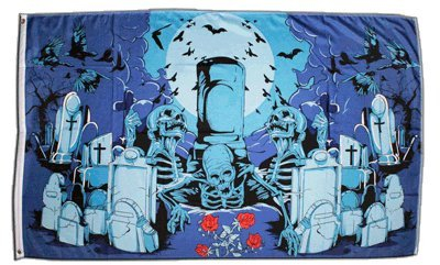 Flaggenfritze Fahne/Flagge Friedhof Gothic + gratis Sticker