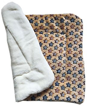 LissomPlume waschbare Sommerhaustiermatte Haustierdecke Hundedecke Katzendecke Tierdecke Hundebett - gelb Stern 74*100