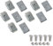 5er Set Mattenverbinder für Doppelstabmatten-Zaun aus verzinktem Stahl zum Verbinden von 8/6/8 mm Stabmatten | Gittermattenverbinder | Verbinder | Eckverbinder | Zaunverbinder