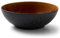 BITZ Salatschüssel, Schüssel/Schale aus Steinzeug, spülmaschinenfest, 30 cm im Durchmesser, schwarz/bernsteinfarben