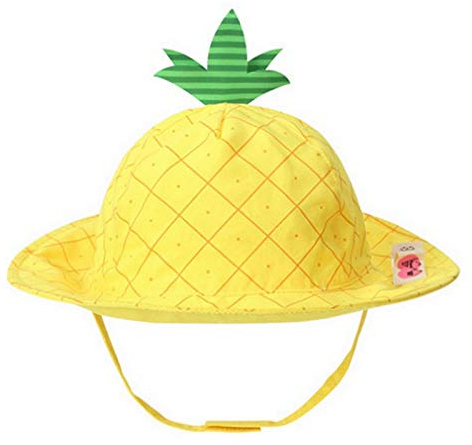 Baby Cartoon Kinderhut Fischerhut Sonnenhut Sommerhut Sonnenschutz UV-Schutz Ananas 4-8 Jahre