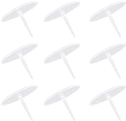 Hemoton 100pcs Cake Flower Nails Plastic Cake Decorating Flower Lifter Stand DIY Cake Decorating Stick Nails 5X5cm (Round)
