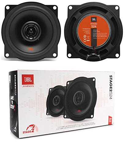 2 Altavoces Compatible con JBL STAGE2 524 coaxial de 2 vías 5,25 13,00 cm 130 mm 35 vatios rms y 210 vatios máx 4 ohmios 90 db spl Coche, por par