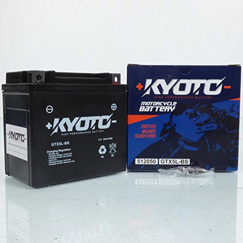 Batterie SLA Kyoto compatible avec Scooter Kymco 50 Agility 4T R10 2006 à 2018 YTX5L-BS / 12V 4Ah