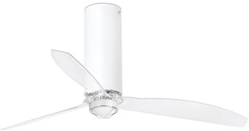 FARO BARCELONA TUBE FAN LED Deckenventilator weiß/transparent mit DC Motor 32034-9-