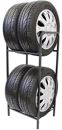 Stillerbursch Reifenregal 4 Reifen | Garagenregal | Garage Werkstatt Felgenregal Lagerregal | Felgen Wandhalter | Reifenständer aus Stahl