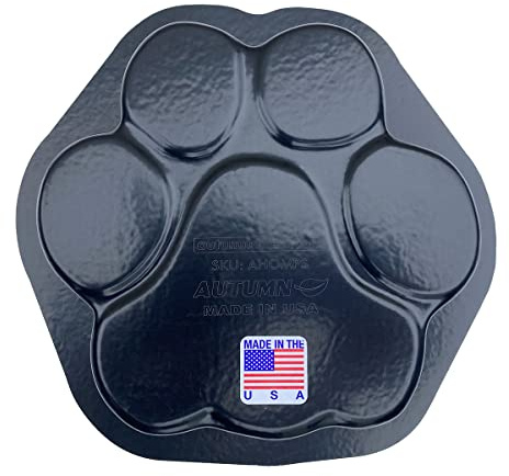 Autumn Paw Print Stepping Stone Mold, Concrete Cement Mold for Non-Slip Garden Decor, 7 in