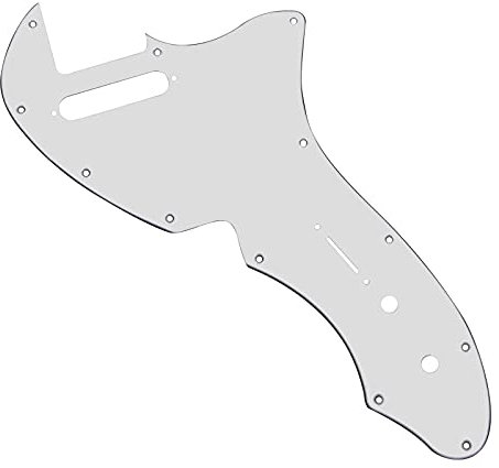 Yootones 69 Telecaster Tele Thinline Gitarren-Schlagbrett für Telecaster Thinline Re-issue Gitarrenteil (3-lagig, weiß)