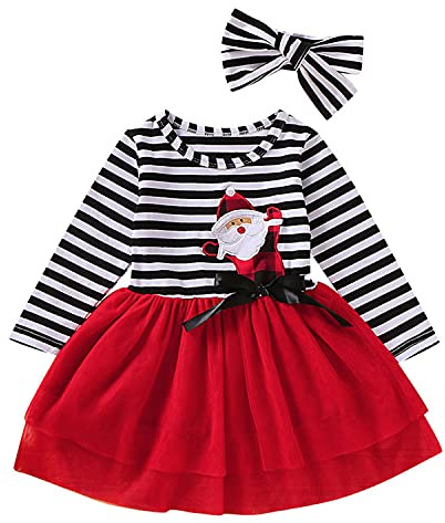 Verve Jelly Christmas Toddler Neonate Abiti Santa Princess Xmas Party Tutu Gonna Abiti Vestiti
