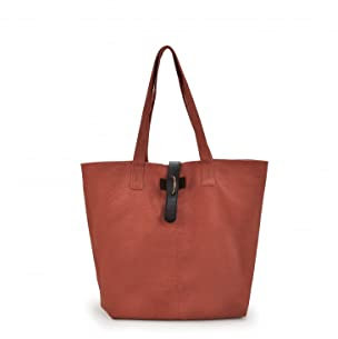 Iris Barcelona - Natural Tote Bag, Bolsa Tote Estilo Lunch Bag y Bolso de Hombro 45,5 x 15,5 x 37 cm 15 l Rojo
