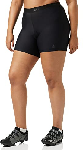Odlo Fahrradhose Damen Kurz Active Sport I Gepolsterte Radlerhose I Innenhose mit Sitzpolster Kurze Radlerhose I Damen