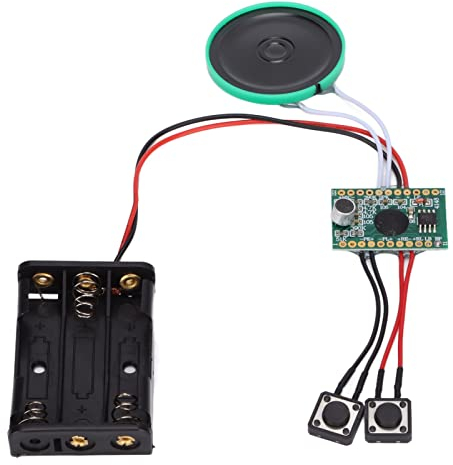 4 Minuten DIY Sprachmodul, Bespielbares Sound Chip Modul, Tastensteuerung Musik Sound Talk Bespielbarer Chip, für Grußkarten, Audiokarten, Weihnachtsgeschenkboxen Usw.