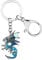 Porte-clés dragon en alliage émaillé - Bijou fantaisie dinosaure pour femme et fille - Cadeau,bleu
