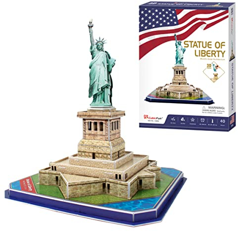 Party town 3D-Puzzle Freiheitsstatue - 3D-Puzzles für Kinder, Reitmodelle, Kinderpuzzle, 3D-Puzzle, Erwachsene, Reitspiele, 40 Teile