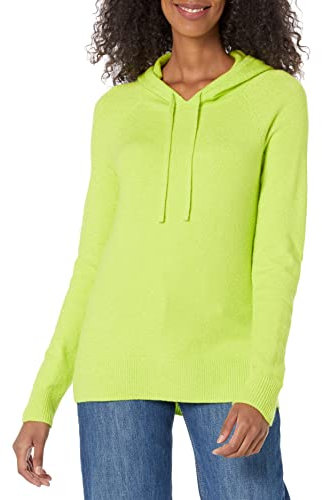 Amazon Essentials Maglione Pullover con Cappuccio Morbido Al Tatto Donna, Verde Lime, XS