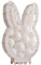 Ginger Ray Bunny Balloon Mosaic Easter Hase Dekoration für Osterpartys, Weiß, M