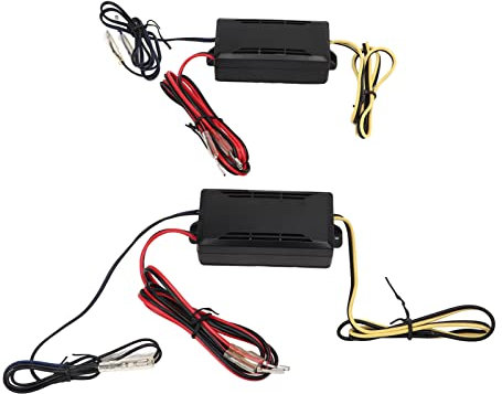 Haofy Car Audio Crossover, 2 Pcs 2 Way Speaker Crossover Car Audio Passive Frequency Divider 12V Improve Bass Sag Sound Enhancement Tool