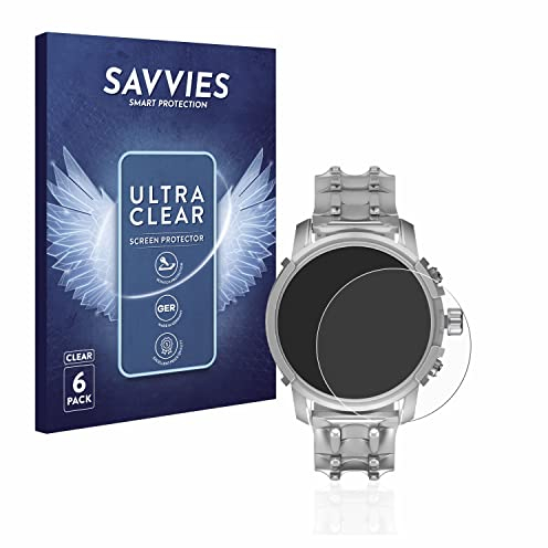 savvies Protection Ecran pour Diesel Griffed (45,5 mm) (6 Pièces) - Film Protection Ultra Clair