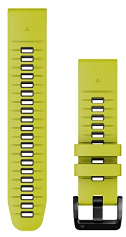 Cinturino Originale Garmin, 22mm, QuickFit, Silicone, Electric Lime & Graphite (stile Garmin epix 2 Pro)