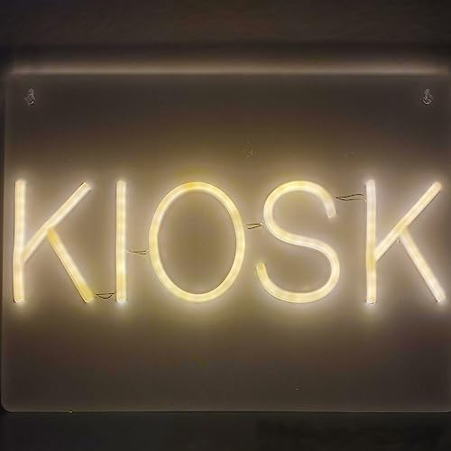 KIOSK, warmes Licht Neonlicht LED Neon Schild USB Licht Lampe Reklame Leuchte Party Nachtlicht Wand Dekoration Hintergrund Beleuchtung Deko Wandleuchte Disko BAR Deko Laden Schaufenster Kiosk Club