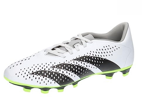 adidas Predator Accuracy.4 FxG, Zapatos De Fútbol Unisex Adulto, FTWR White/Core Black/Lucid Lemon, 44 EU